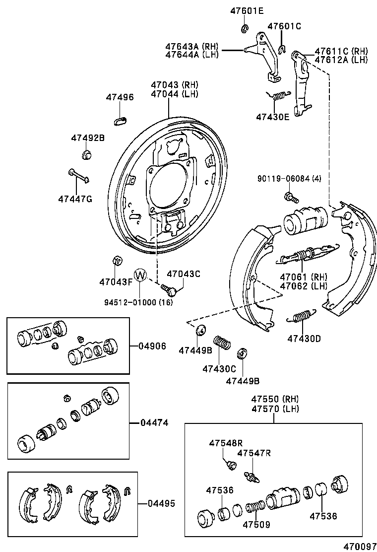 04474-30060 CYLINDER KIT, REAR WHEEL product image