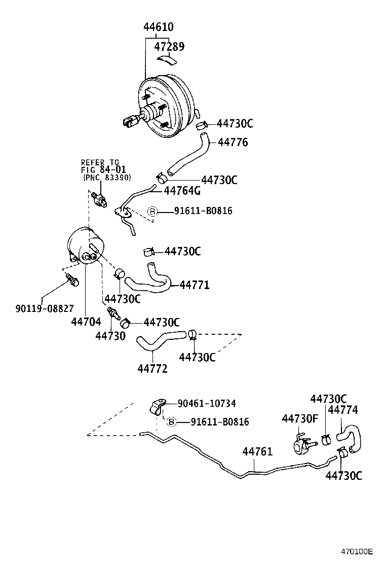 44774-26260 HOSE, UNION TO CONNECTOR TUBE product image