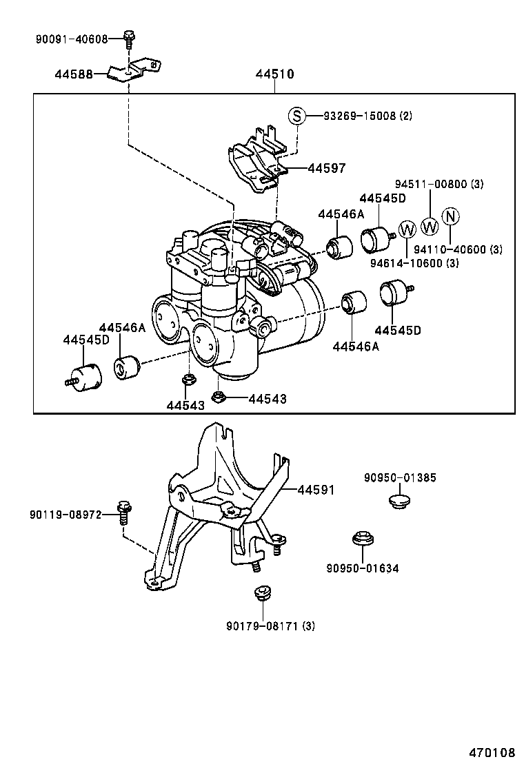 47313-24060 TUBE, FRONT BRAKE, NO.1 product image