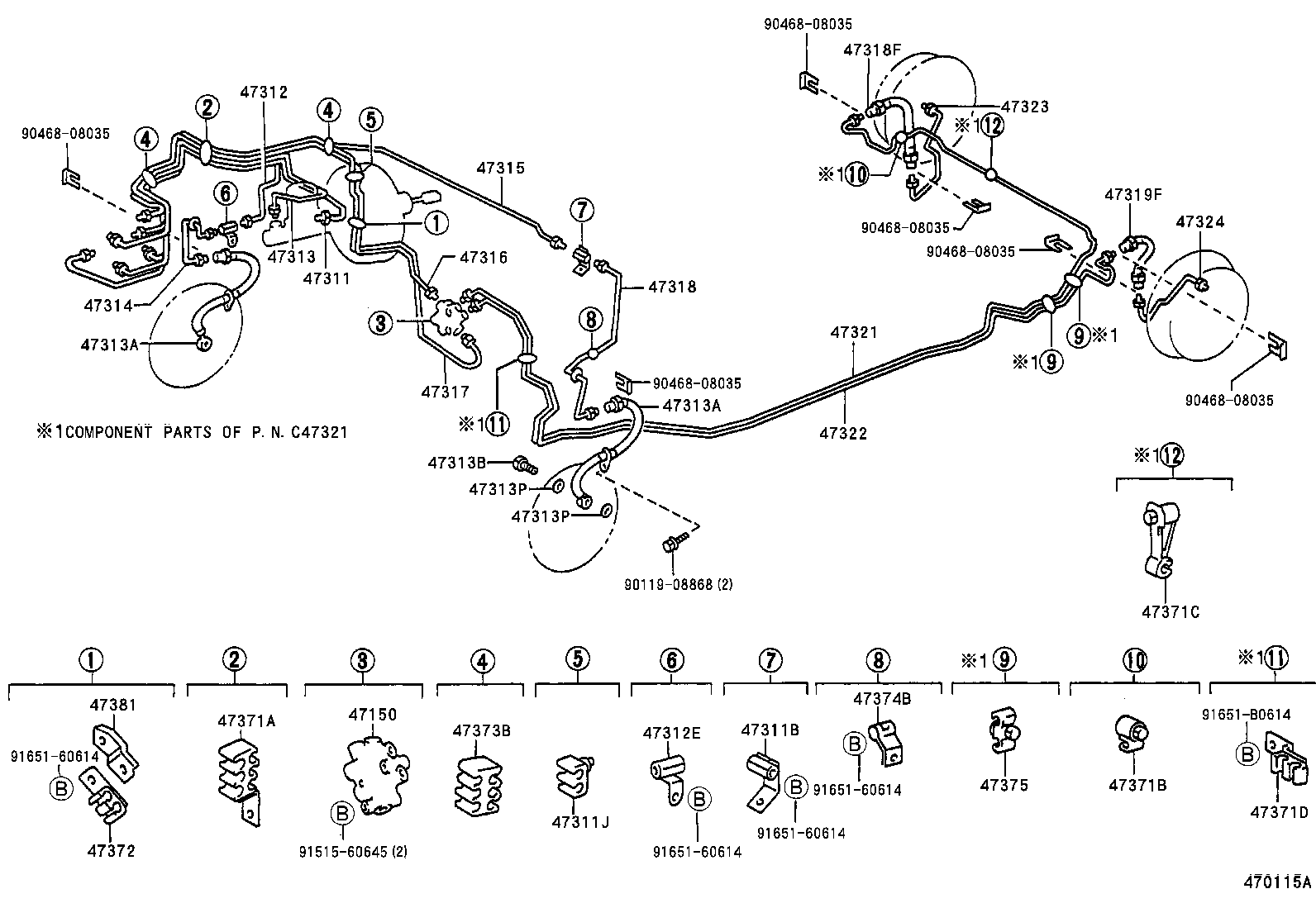47150-12110 VALVE ASSY, PROPORTIONING product image