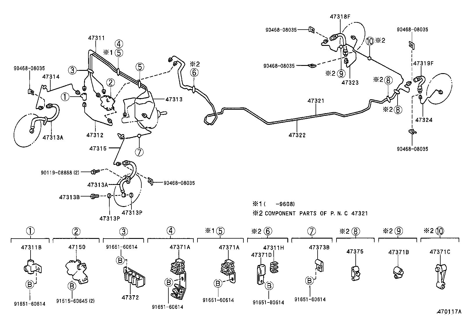 Toyota 47150-12230 VALVE ASSY, PROPORTIONING