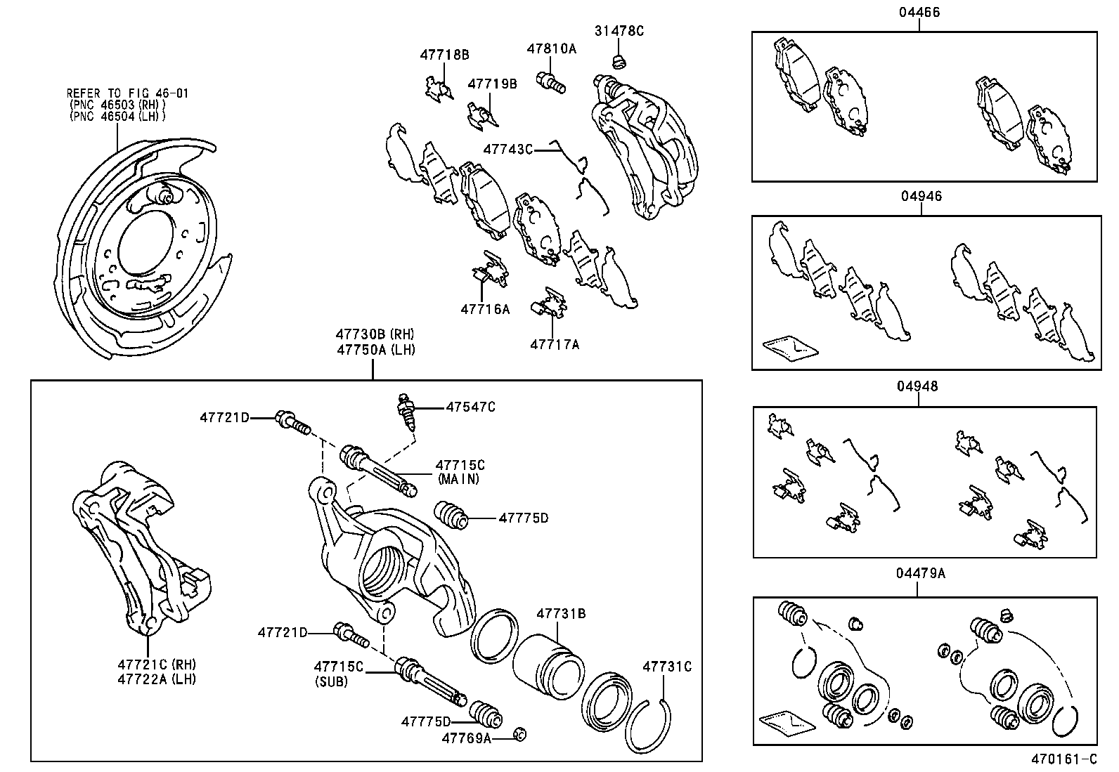 04479-22130 CYLINDER KIT, DISC BRAKE, REAR product image