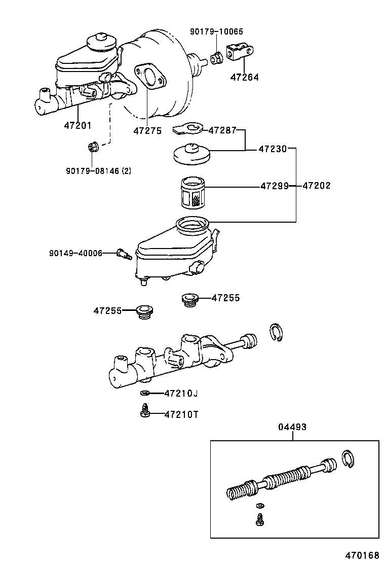 47201-42011 CYLINDER SUB-ASSY, BRAKE MASTER product image