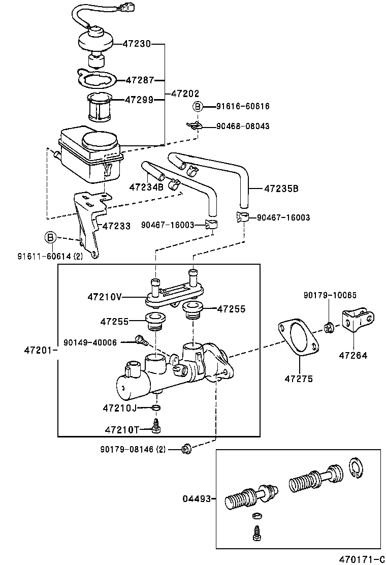 47220-44040 RESERVOIR SUB-ASSY, BRAKE MASTER CYLINDER product image