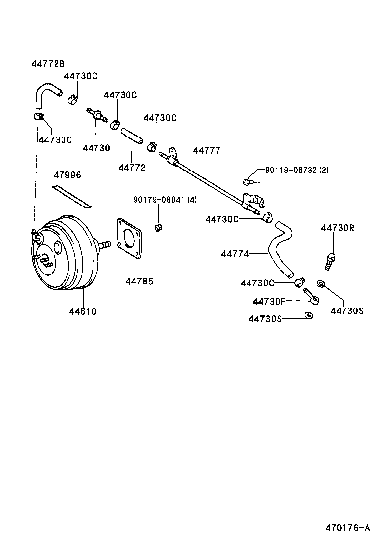 44774-22360 HOSE, UNION TO CONNECTOR TUBE product image