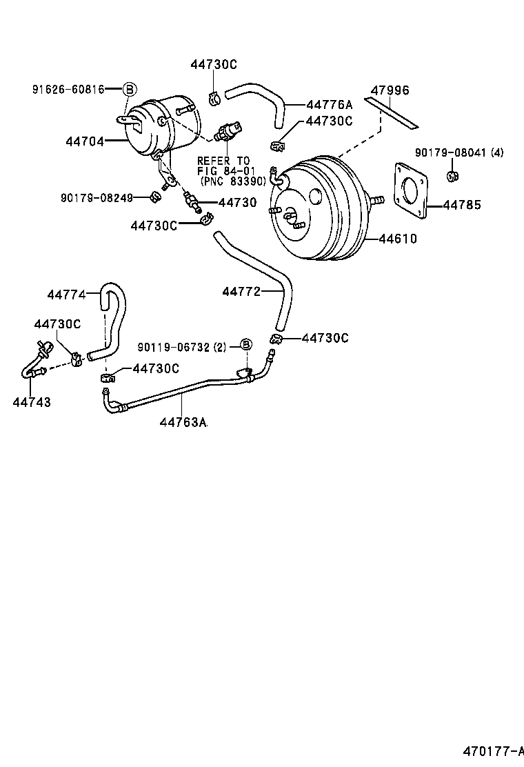 44774-22360 HOSE, UNION TO CONNECTOR TUBE product image
