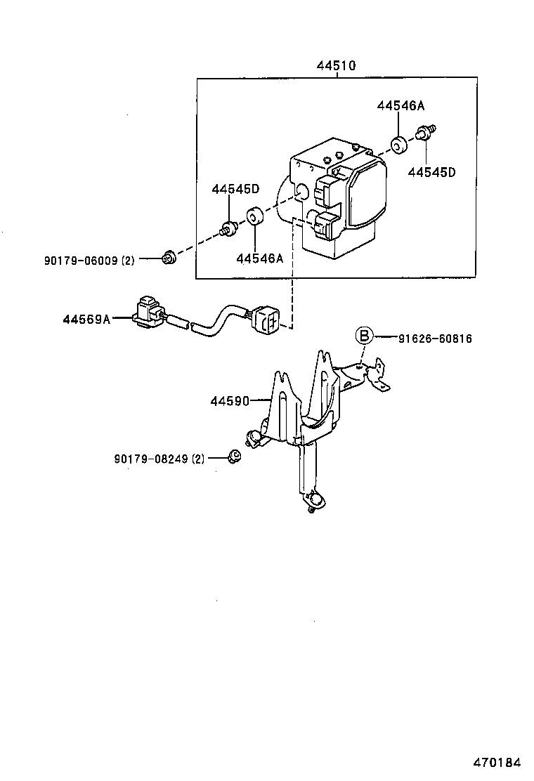 44590-22030 BRACKET ASSY, BRAKE ACTUATOR product image