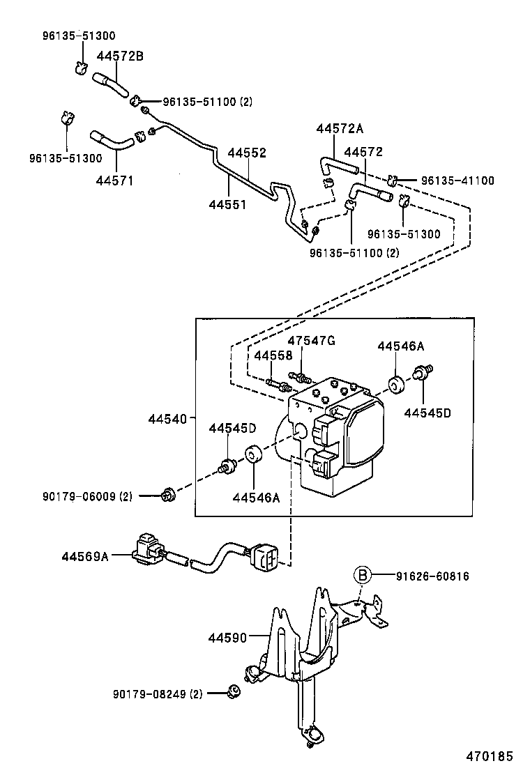 44590-22030 BRACKET ASSY, BRAKE ACTUATOR product image