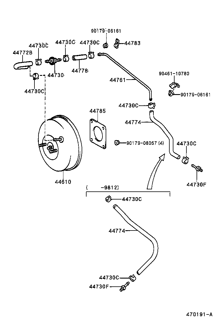 44610-28880 BOOSTER ASSY, BRAKE product image