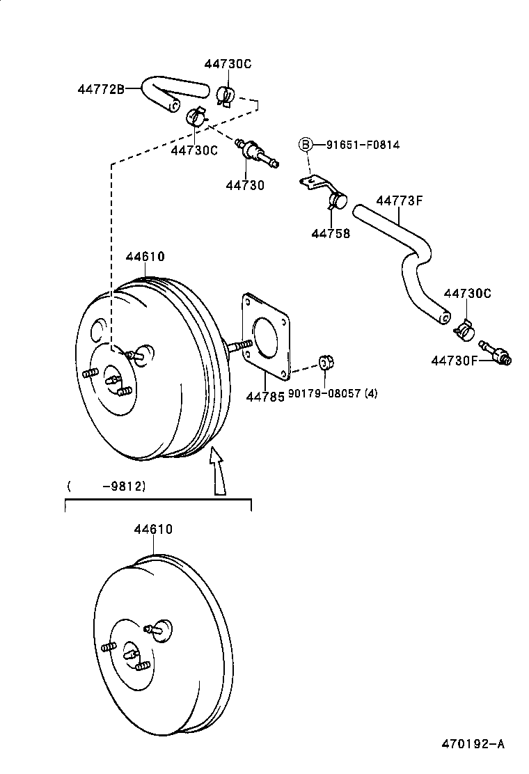 44610-28880 BOOSTER ASSY, BRAKE product image