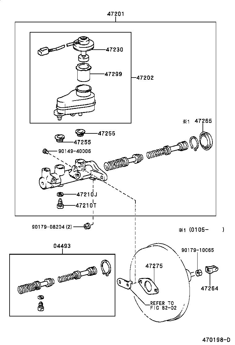 47201-0B032 CYLINDER SUB-ASSY, BRAKE MASTER product image