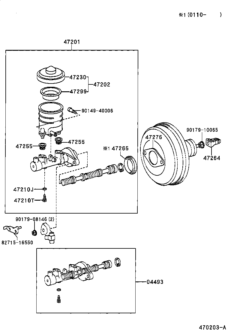 04493-0A010 CYLINDER KIT, BRAKE MASTER product image