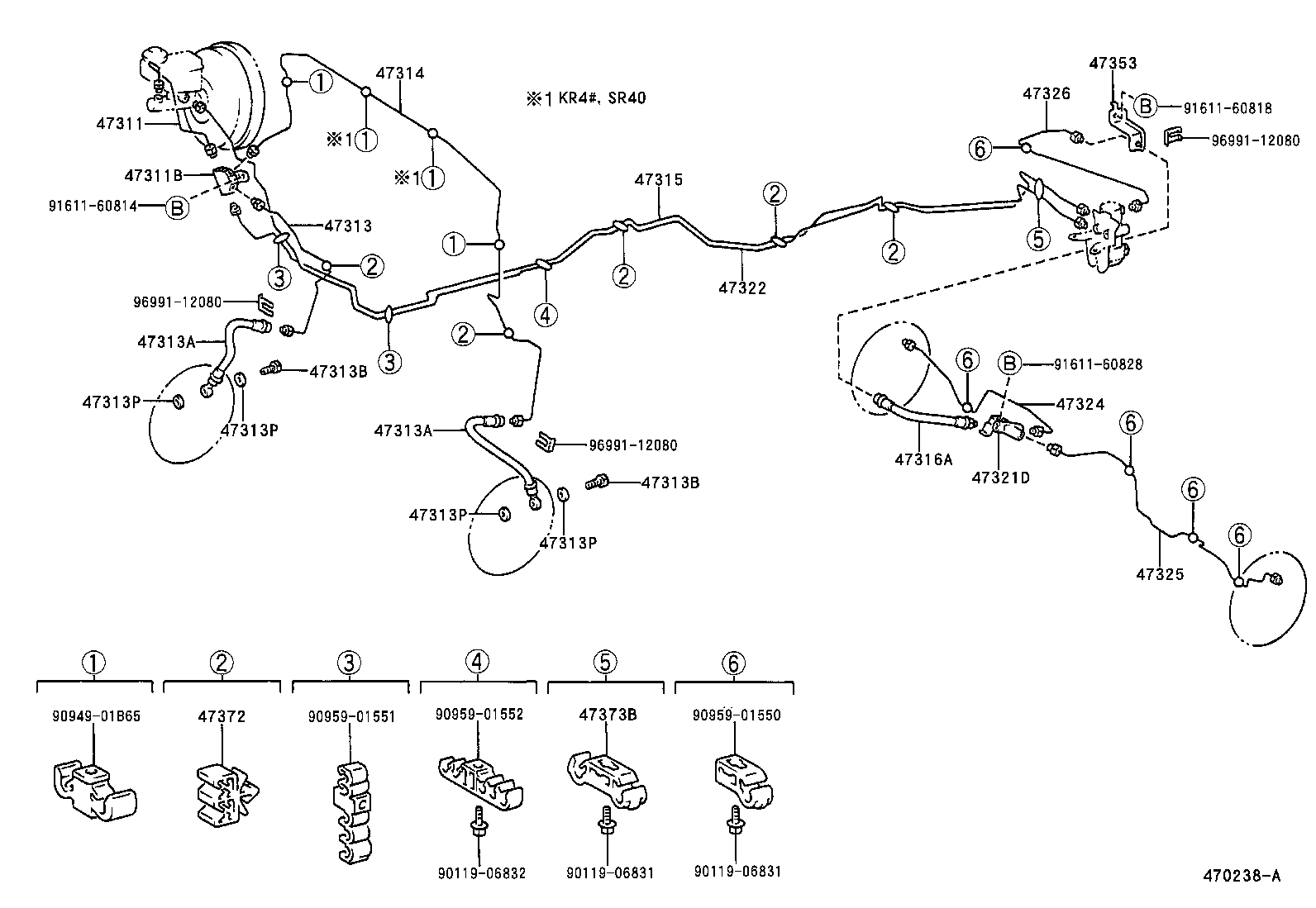 47311-28440 TUBE, FRONT BRAKE, NO.1 product image