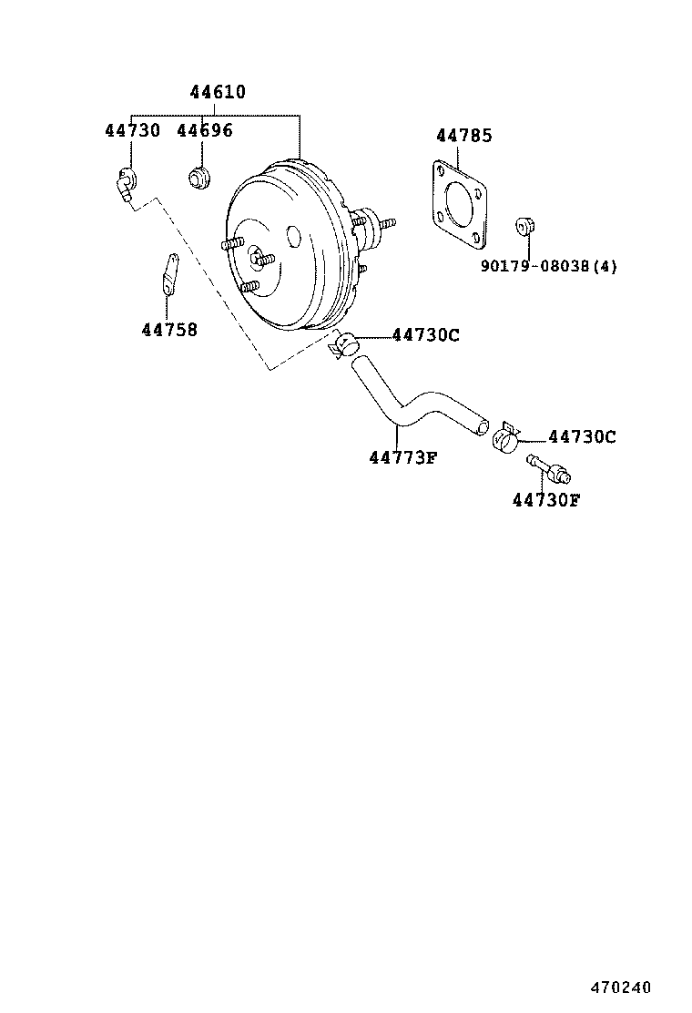 44610-13050 BOOSTER ASSY, BRAKE product image