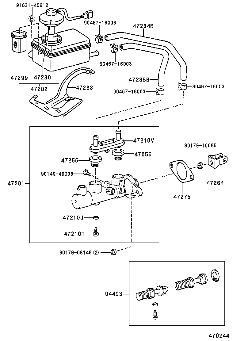 47230-13030 CAP ASSY, BRAKE MASTER CYLINDER RESERVOIR FILLER product image