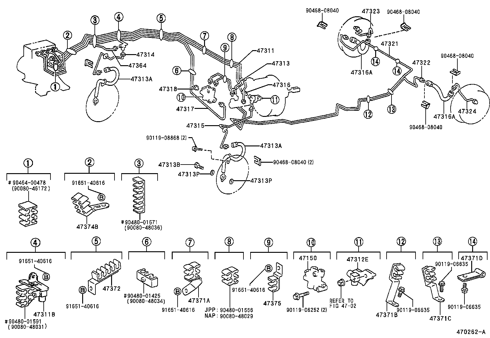 Toyota 44590-12010 BRACKET, BRAKE ACTUATOR, NO.1