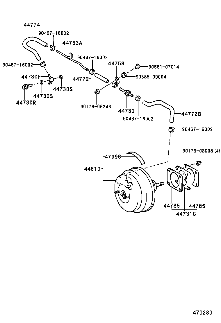 44610-50211 BOOSTER ASSY, BRAKE product image