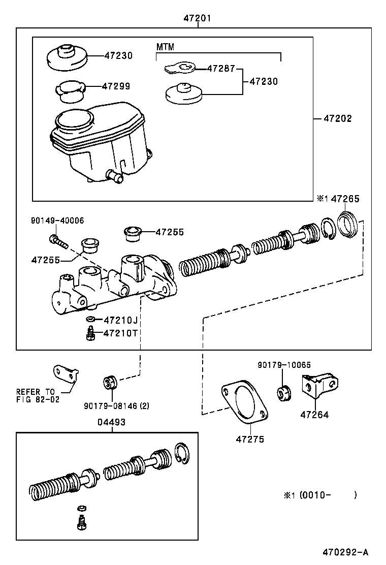 47201-26680 CYLINDER SUB-ASSY, BRAKE MASTER product image