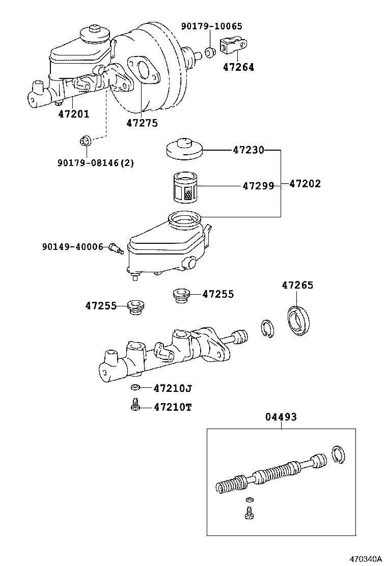47201-1A030 CYLINDER SUB-ASSY, BRAKE MASTER product image