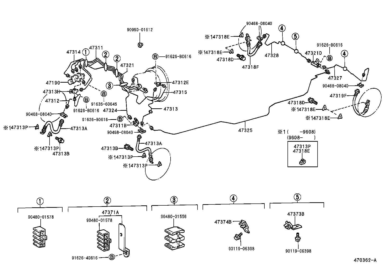 44545-30110 HOLDER, BRAKE ACTUATOR BOLT product image