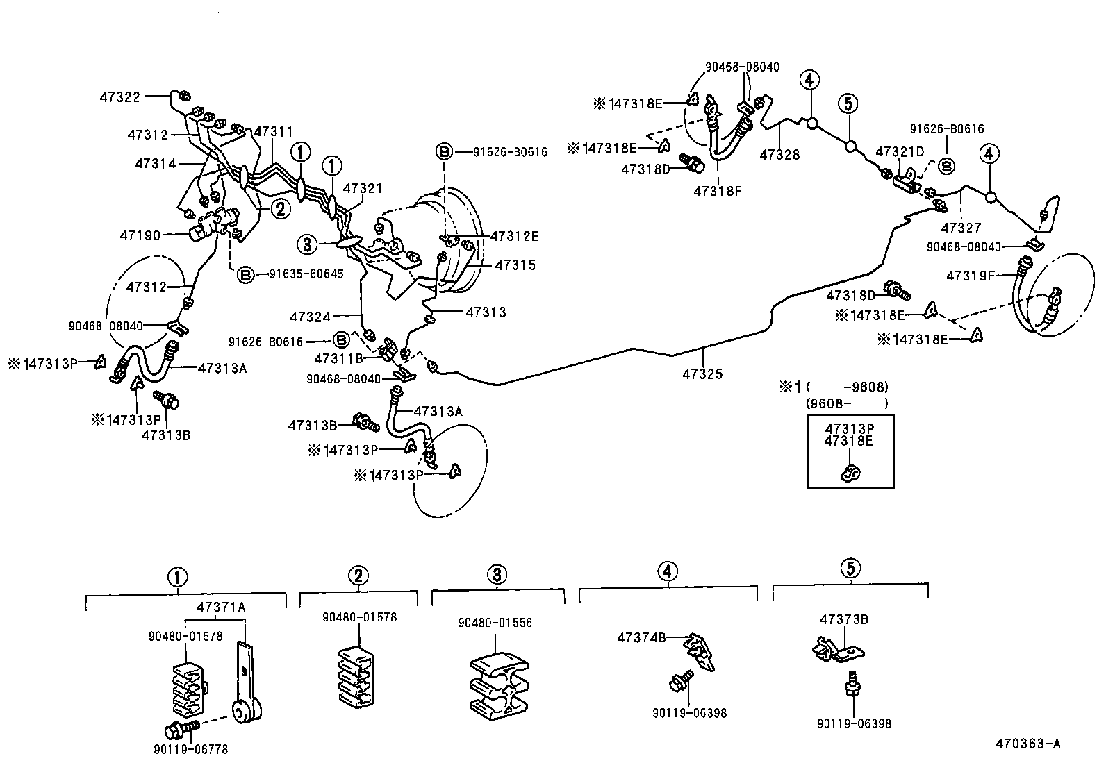 44545-30110 HOLDER, BRAKE ACTUATOR BOLT product image