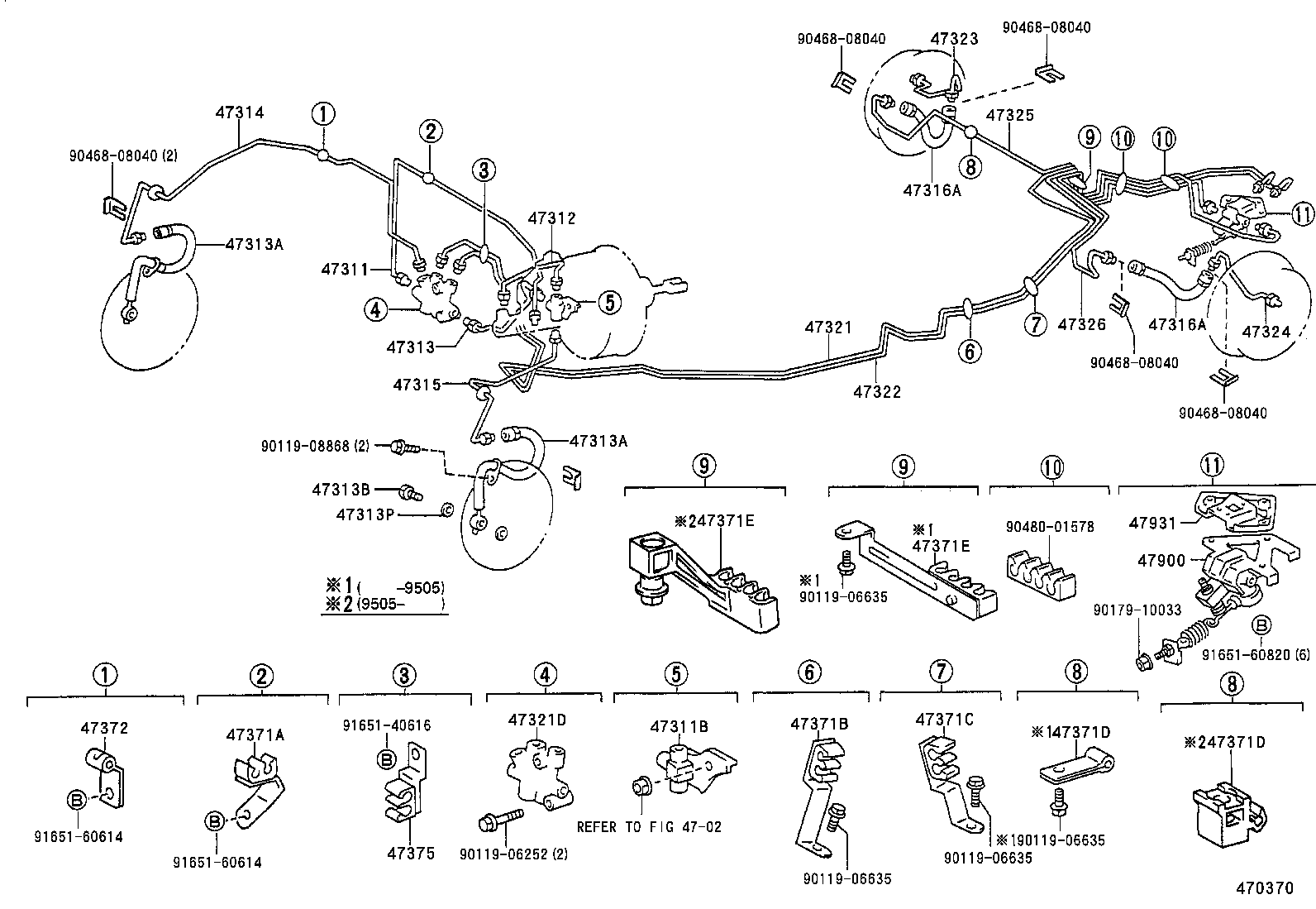 47159-12070 BRACKET, PROPORTIONING VALVE product image