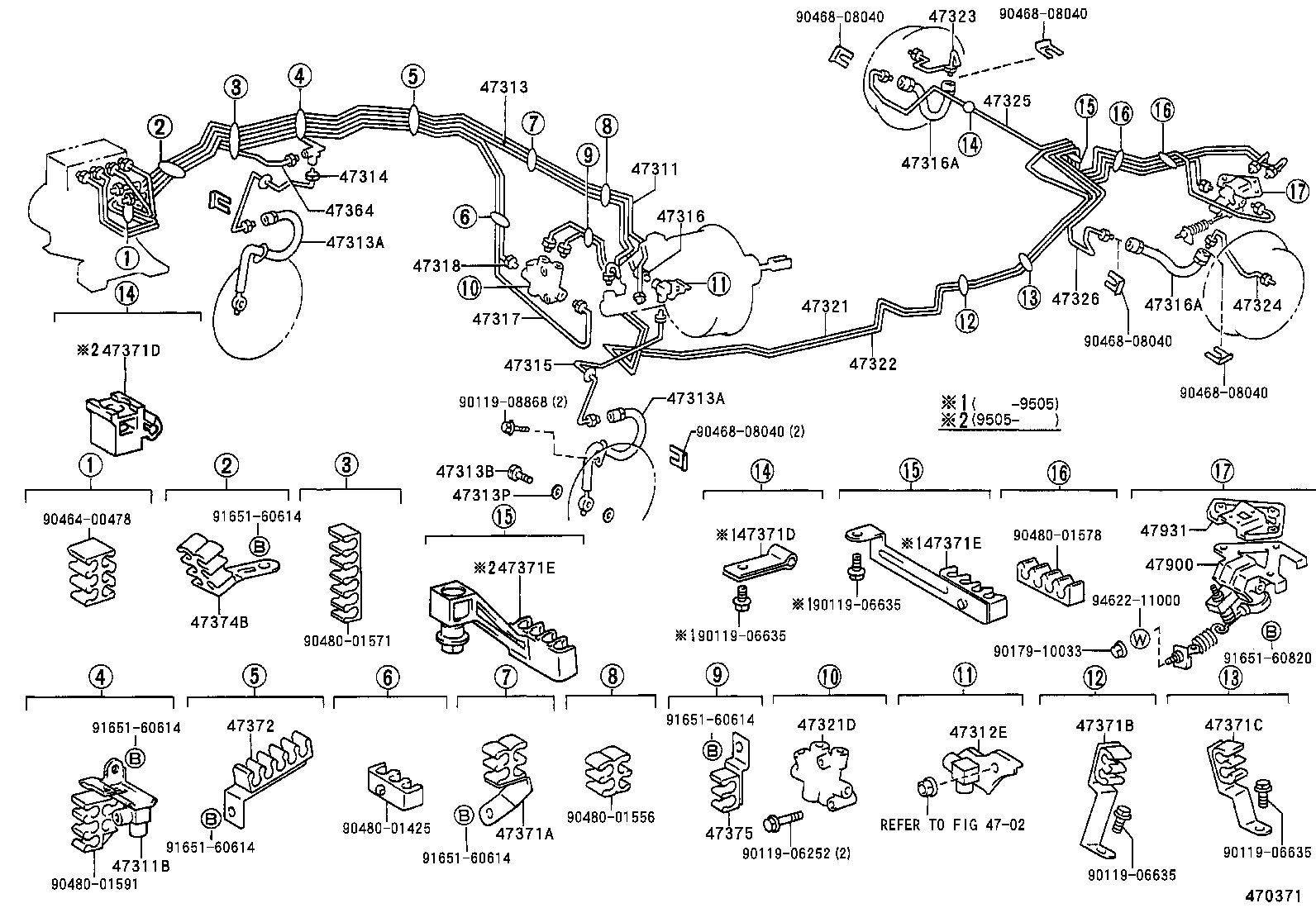 47159-12070 BRACKET, PROPORTIONING VALVE product image
