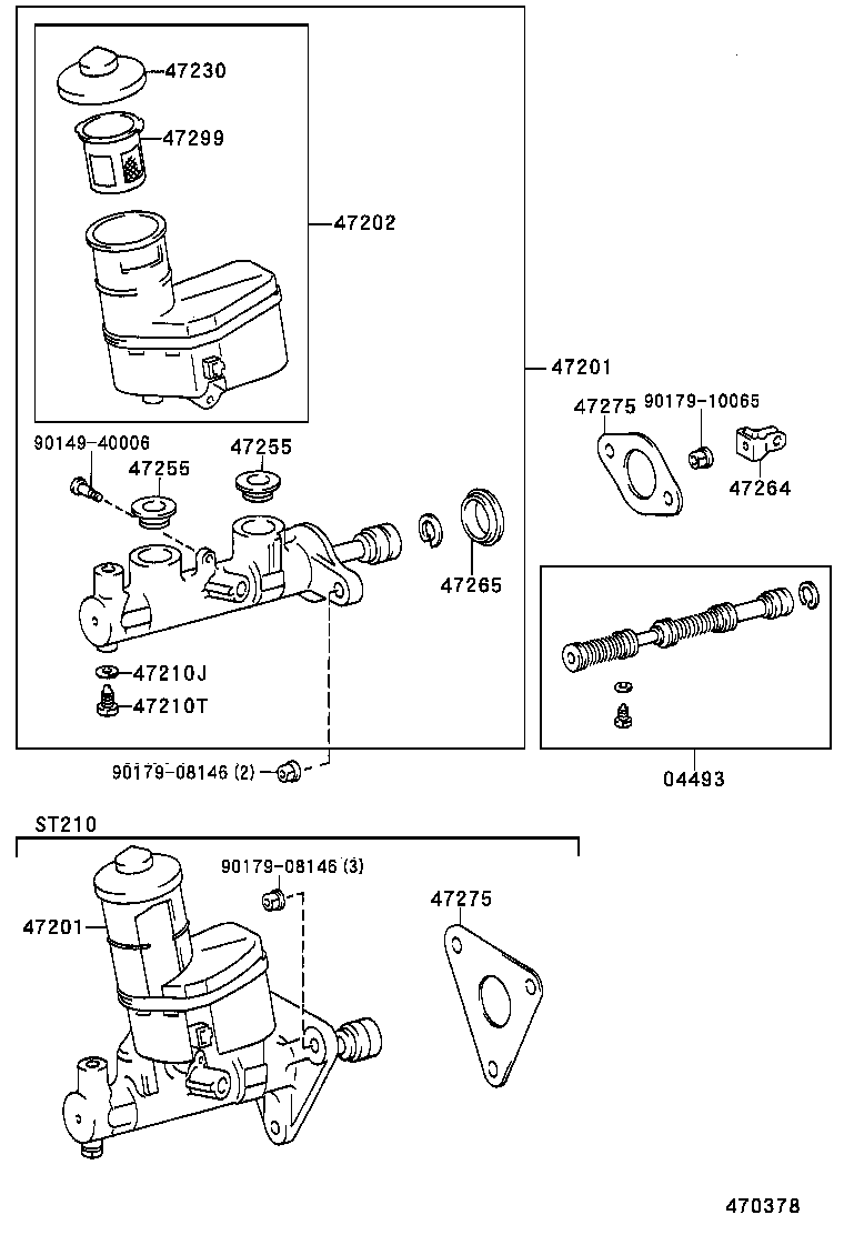 47201-2B130 CYLINDER SUB-ASSY, BRAKE MASTER product image