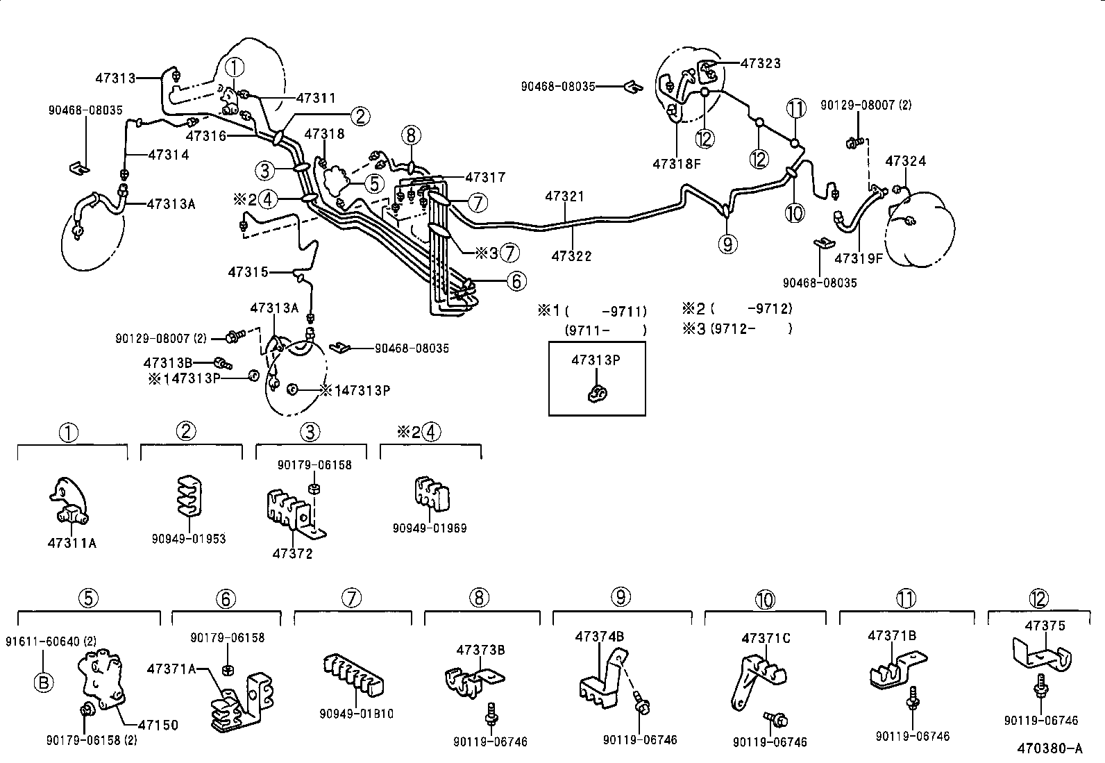 47311-21020 TUBE, FRONT BRAKE, NO.1 product image