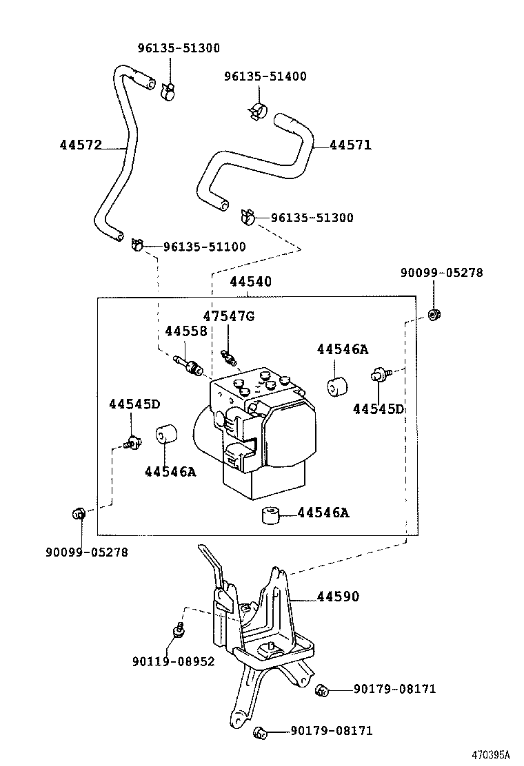 44590-40030 BRACKET ASSY, BRAKE ACTUATOR product image