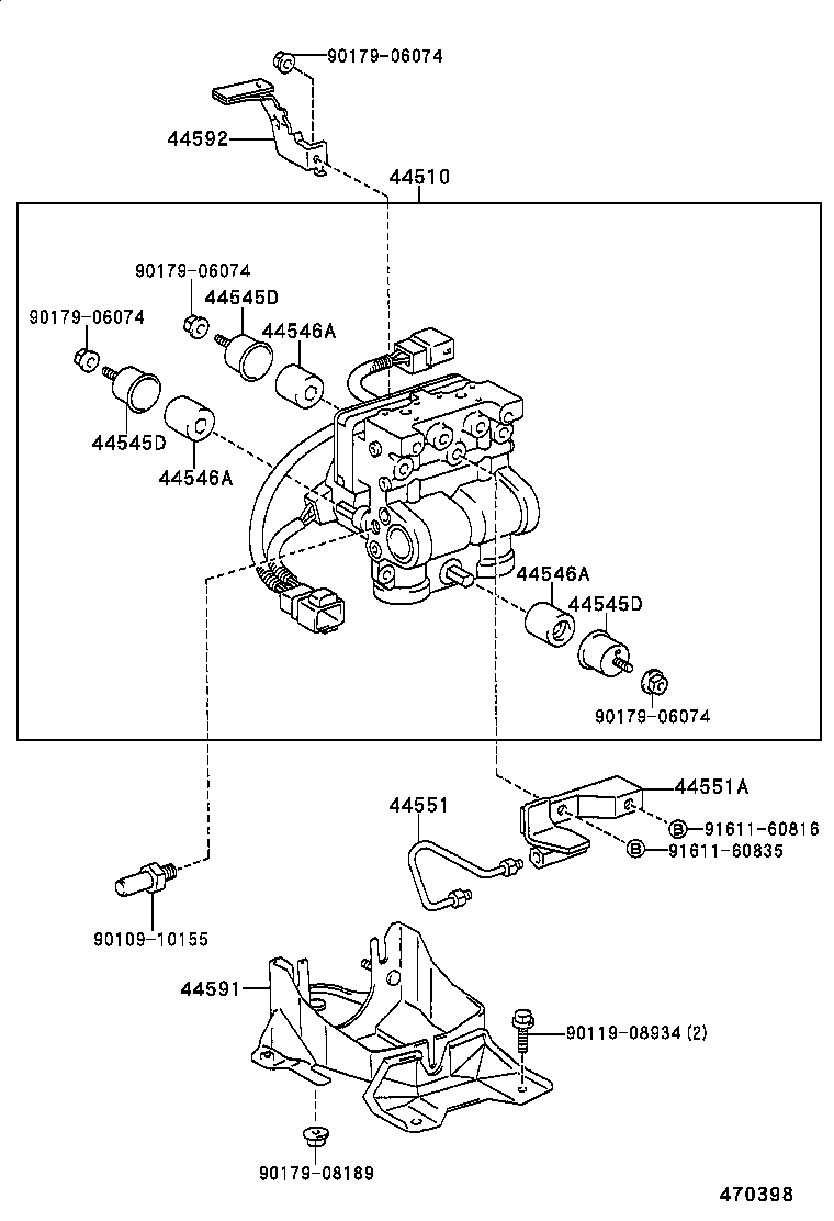 47159-12070 BRACKET, PROPORTIONING VALVE product image