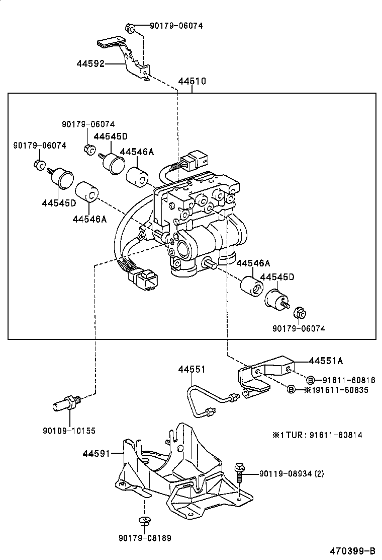 44552-12021 TUBE, BRAKE ACTUATOR, NO.2 product image