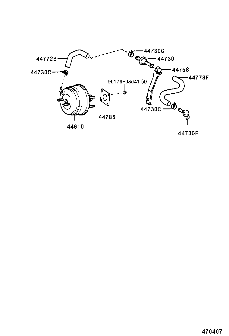 44773-22530 HOSE, UNION TO CHECK VALVE product image