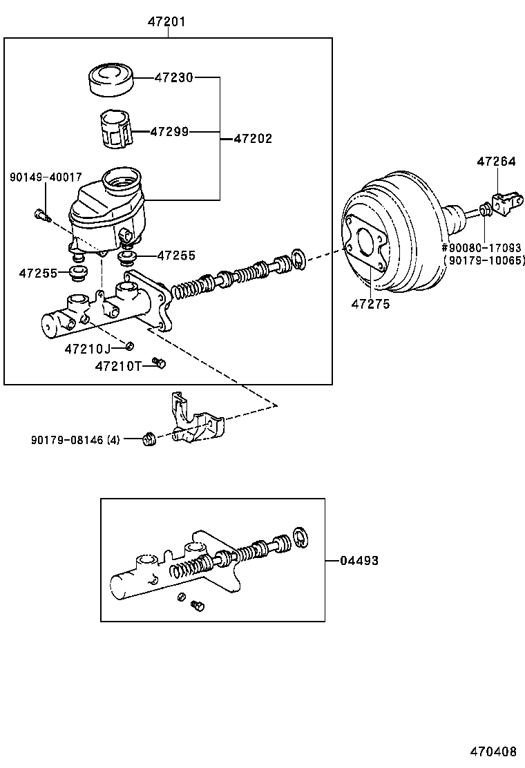 04493-04030 CYLINDER KIT, BRAKE MASTER product image