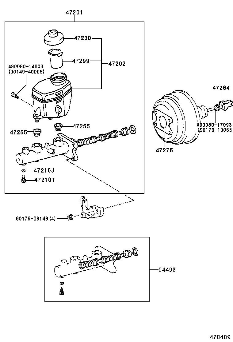 04493-04030 CYLINDER KIT, BRAKE MASTER product image