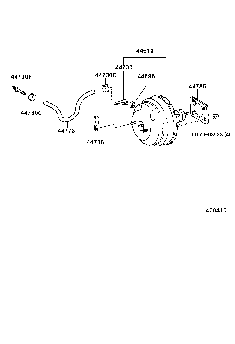 44610-04040 BOOSTER ASSY, BRAKE product image