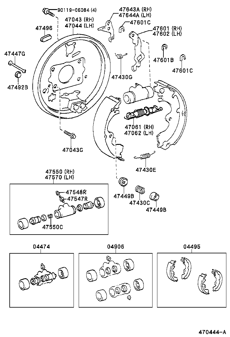 04495-46010 SHOE KIT, REAR BRAKE product image