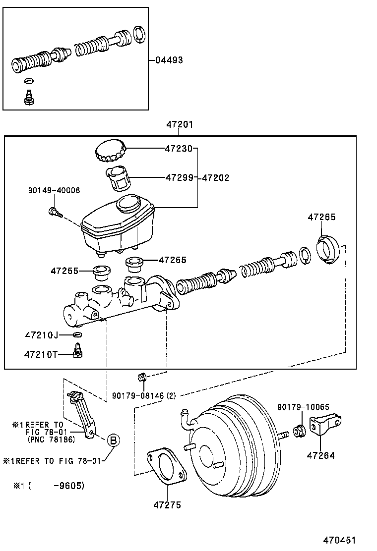 47201-14840 CYLINDER SUB-ASSY, BRAKE MASTER product image