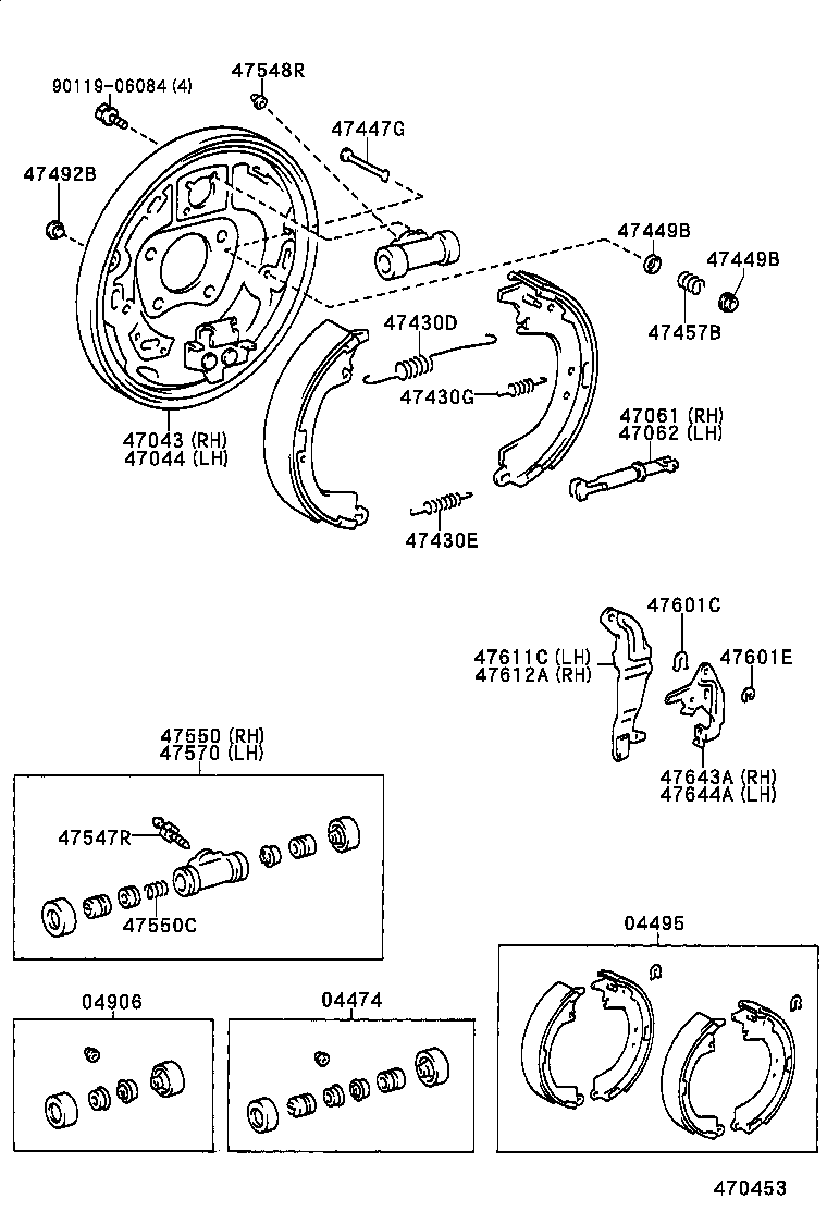 47044-42014 PLATE SUB-ASSY, BRAKE BACKING, REAR LH product image