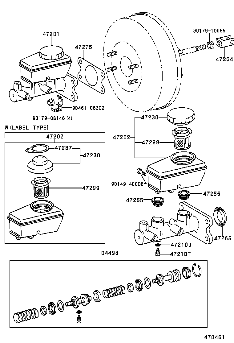 04493-60310 CYLINDER KIT, BRAKE MASTER product image