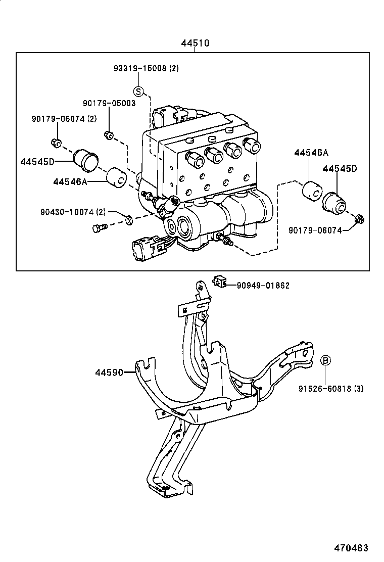 44590-42030 BRACKET ASSY, BRAKE ACTUATOR product image