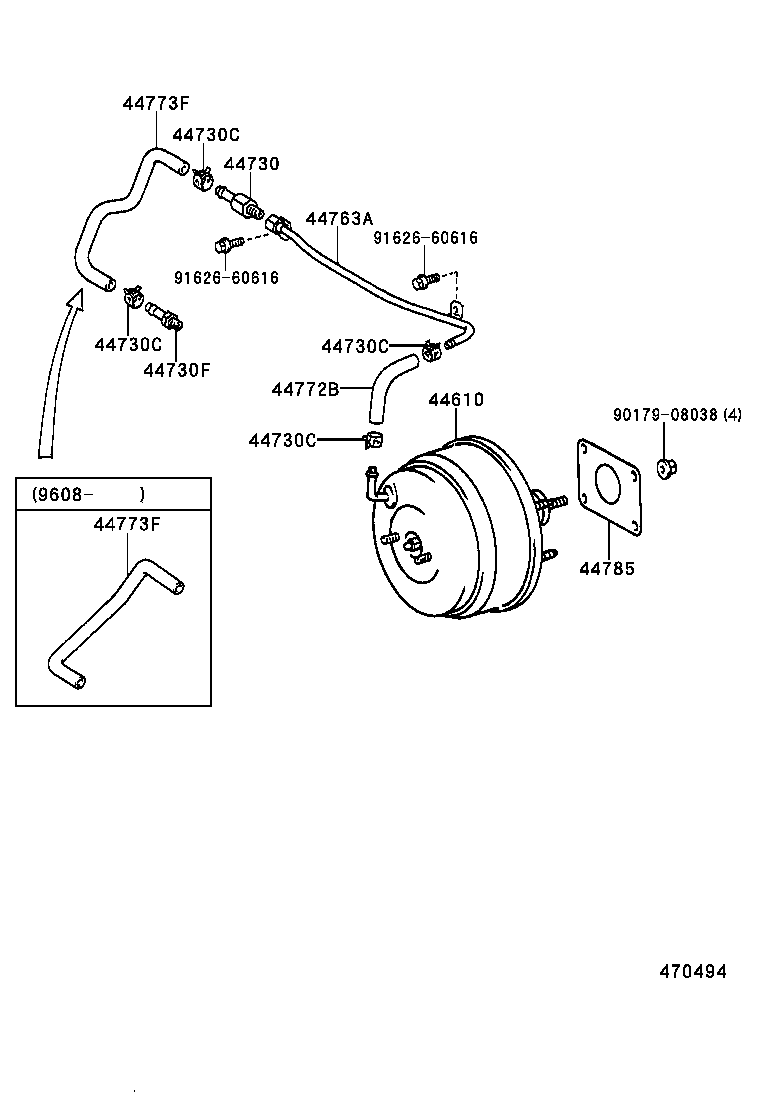44773-42060 HOSE, UNION TO CHECK VALVE product image