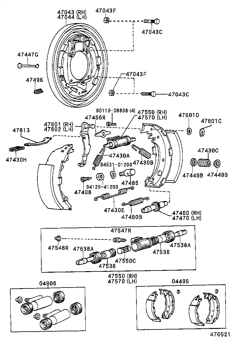 04495-26200 SHOE KIT, REAR BRAKE product image