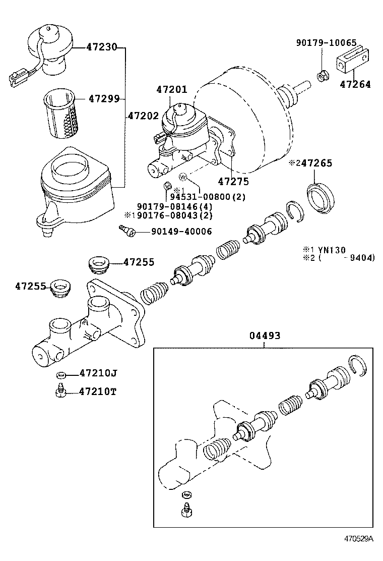 47201-3D280 CYLINDER SUB-ASSY, BRAKE MASTER product image