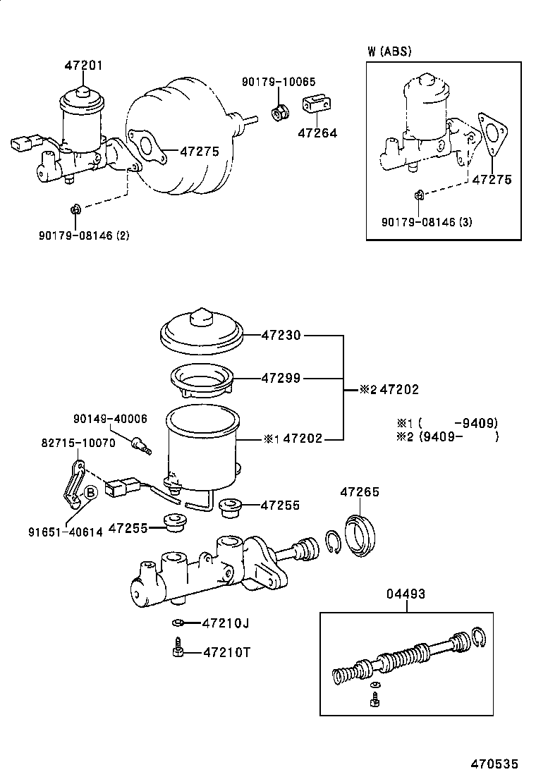 47201-10190 CYLINDER SUB-ASSY, BRAKE MASTER product image
