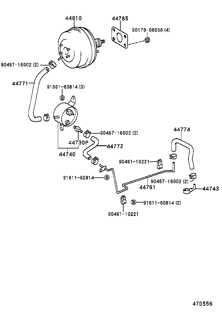 44610-37050 BOOSTER ASSY, BRAKE product image
