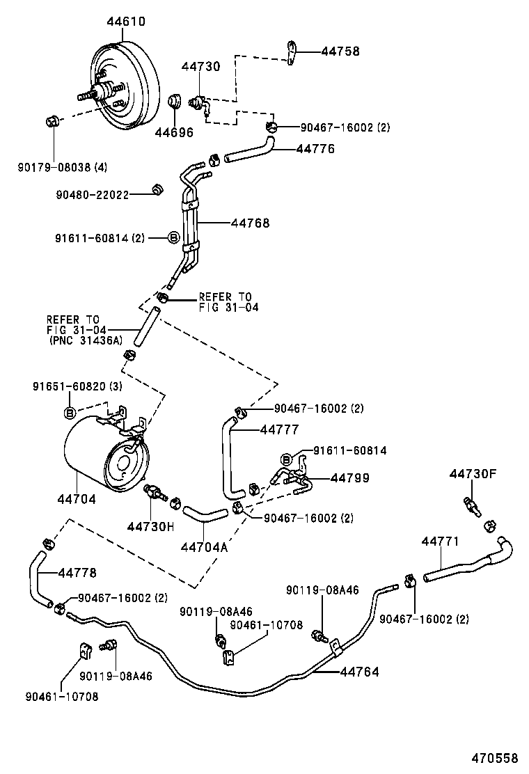 44610-37050 BOOSTER ASSY, BRAKE product image