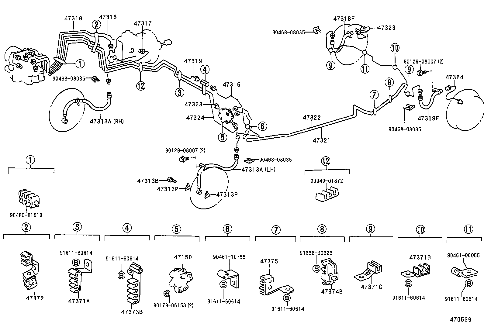 44590-32030 BRACKET, BRAKE ACTUATOR, NO.1 product image