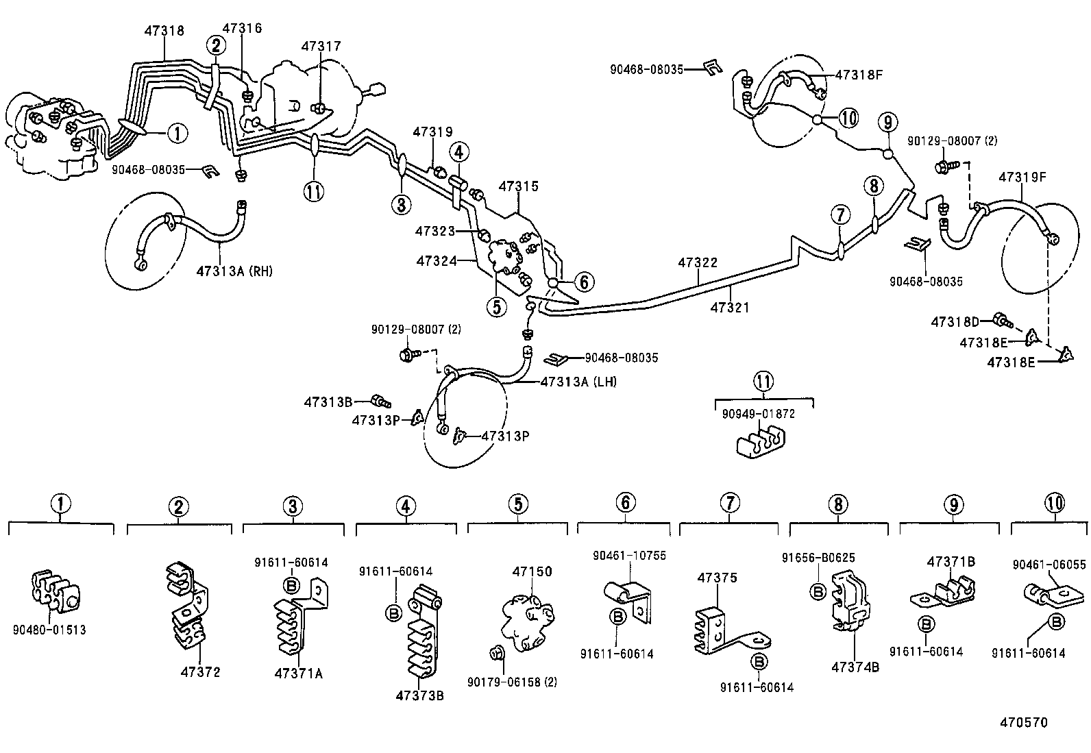44590-32030 BRACKET, BRAKE ACTUATOR, NO.1 product image