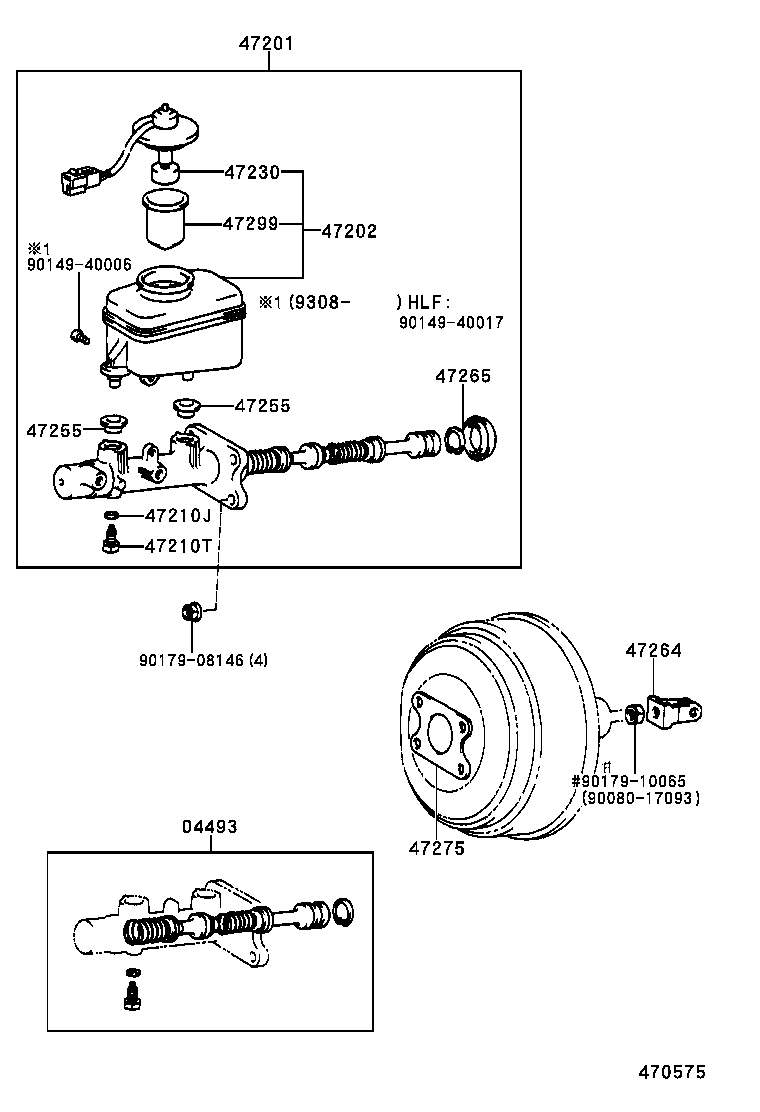 04493-34010 CYLINDER KIT, BRAKE MASTER product image